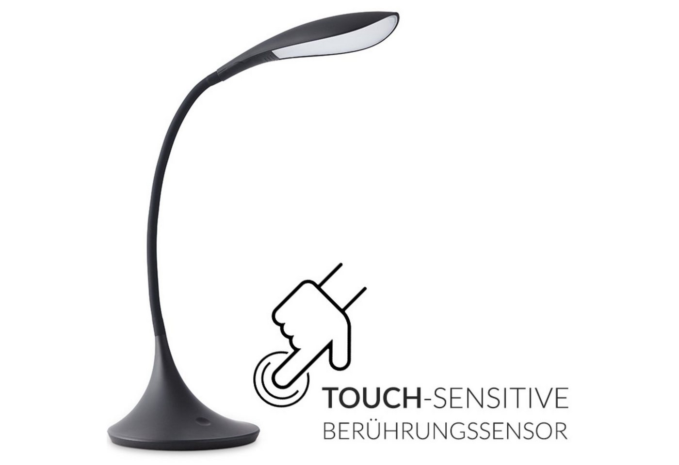 KONSIMO® Schreibtischlampe TIFER Tischlampe, LED fest integriert, mit Berührungssensor von KONSIMO®