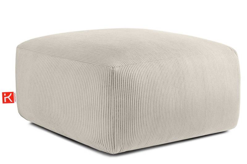 KONSIMO® Sitzhocker BUFFO Pouf, Polsterhocker, hergestellt in der EU, extrem weicher und bequemer Sitz, mit gewellter Feder, Modern von KONSIMO®