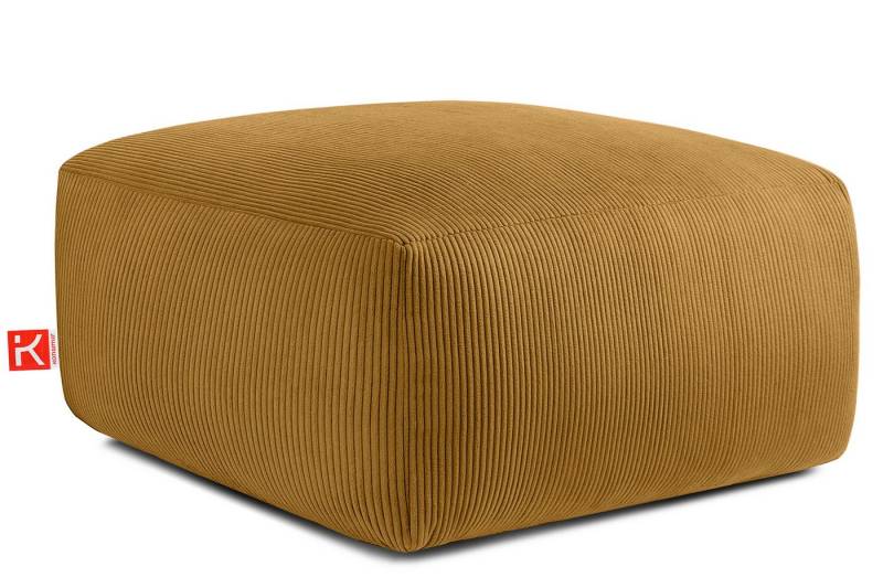KONSIMO® Sitzhocker BUFFO Pouf, Polsterhocker, hergestellt in der EU, extrem weicher und bequemer Sitz, mit gewellter Feder, Modern von KONSIMO®