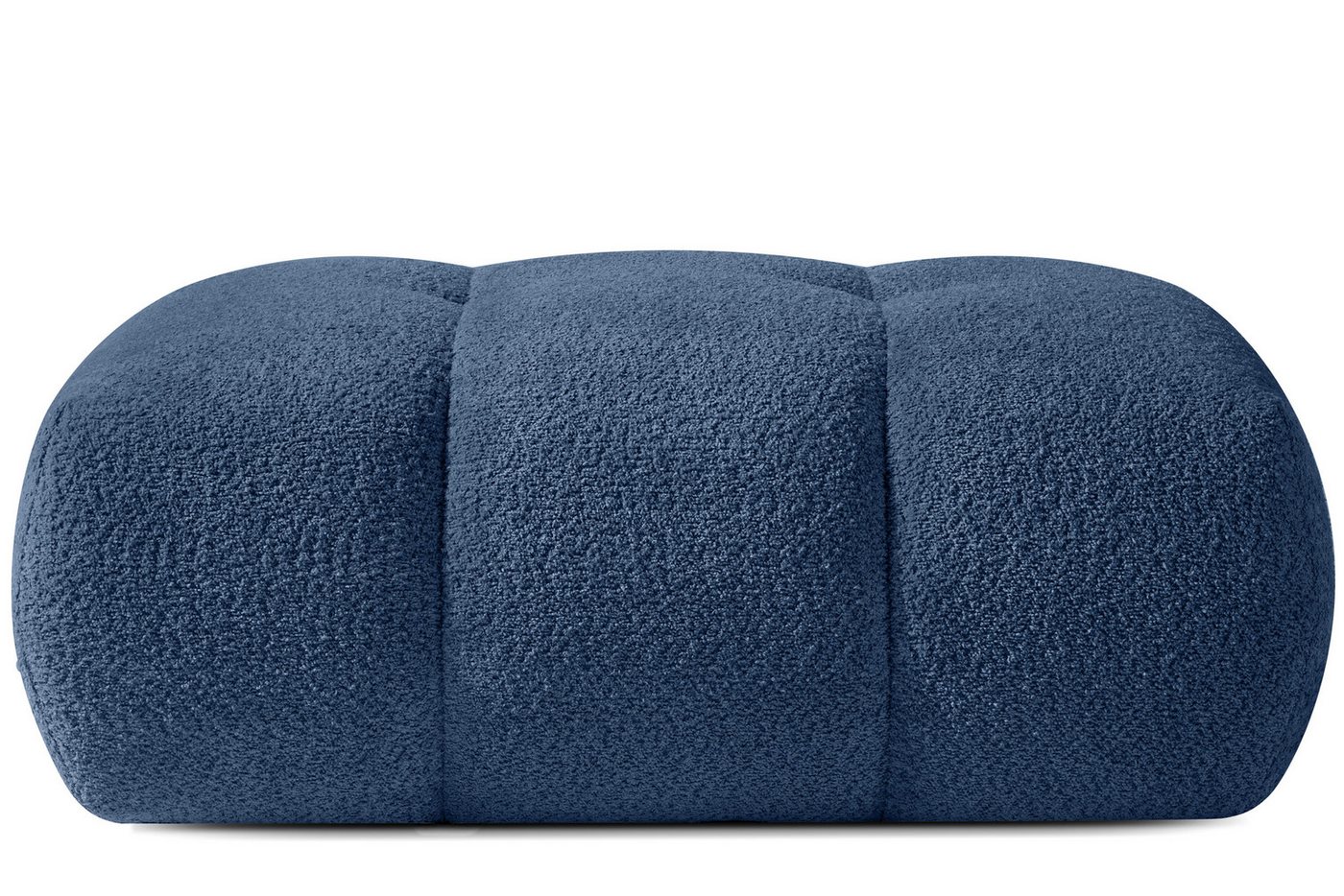KONSIMO® Sitzhocker LIRA Polsterhocker, Pouf, Premiumqualität aus EU, elastischer Sitz, Bouclé-Stoff, Modern, mit Steppung von KONSIMO®