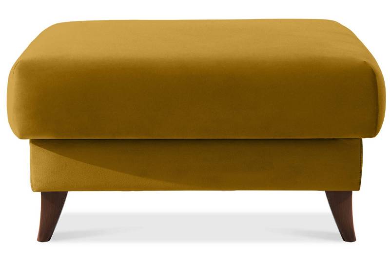 KONSIMO® Sitzhocker mit Stauraum GUSTAVO III hergestellt in der EU, handgefertigt, braun Füße 13 cm, Elegant von KONSIMO®