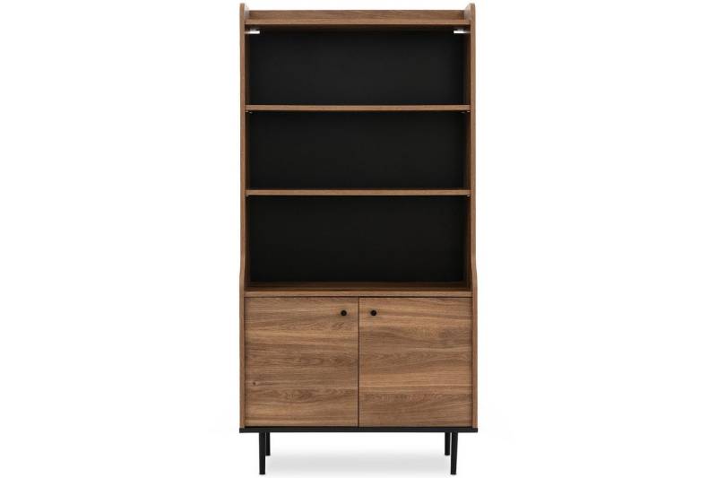 KONSIMO® Standregal CHRISTO Bücherregal, hergestellt in der EU, Loft, mit Soft-Close-Funktion, Metallfüße 15 cm, Holzoptik, Höhe 160 cm von KONSIMO®