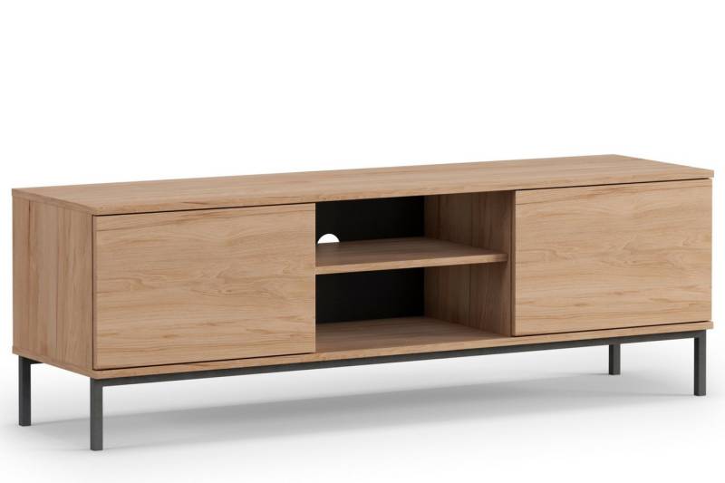 KONSIMO® TV-Schrank ERISTI Fernsehschrank, TV-Board, hergestellt in der EU mit 2 Türen, Push-to-Open-System, Fach für Receiver, breite: 150 cm von KONSIMO®