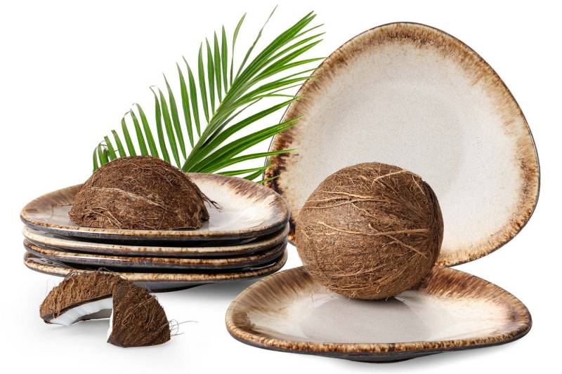 KONSIMO® Teller-Set PRIMA Tafelservice, 6x Frühstücksteller, Premiumqualität aus EU (6-tlg), 6 Personen, Keramik, luxuriöse Qualitätskeramik, jedes Stück ein Unikat, handgefertigt von KONSIMO®