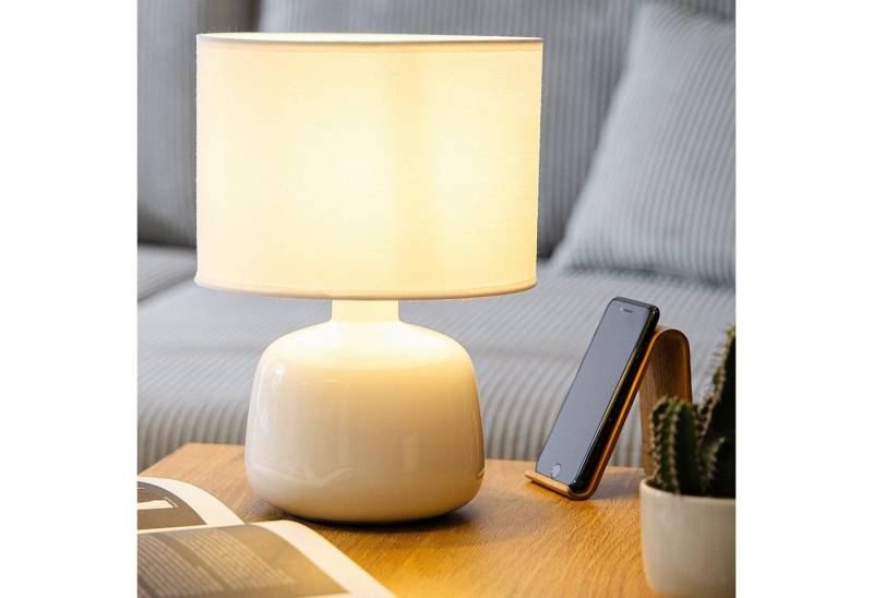 KONSIMO® Tischleuchte STIVUS Tischlampe Tischleuchte, ohne Leuchtmittel, Passt zu jedem Dekor, Keramiksockel von KONSIMO®