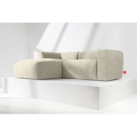 Konsimo - buffo Ecksofa Links 3/4 Sitzer mit extrem weicher und bequemer Sitz, ecru von KONSIMO