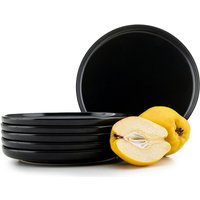 Dessertteller-Set victo 6-tlg. Schwarz Keramik 20cm - Konsimo von KONSIMO