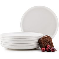Dessertteller-Set victo 6-tlg. Weiß Keramik 20cm - Konsimo von KONSIMO