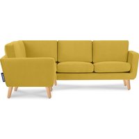 Ecksofa links mit Armlehnen 'tagio', Gelb, Stoff, Scandinavian, 220x80x181cm - Konsimo Ecksofa links mit Armlehnen 'tagio', Gelb, Stoff, Scandinavian, 220x80x181cm - Konsimo von KONSIMO