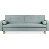 Eriso Schlafsofa 3-Personen mit ausziehbare Liegfläche 196x150cm, Dunkelgrün - Konsimo von KONSIMO