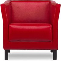 Especto Moderner Sessel aus Kunstleder, Rot - Konsimo Especto Moderner Sessel aus Kunstleder, Rot - Konsimo von KONSIMO