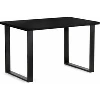 Esstisch Esszimmertisch rechteckig Loft-Stil ceto, Schwarz, laminierte Möbelplatte/Metall, Loft, 125x77x80 cm - Konsimo von KONSIMO