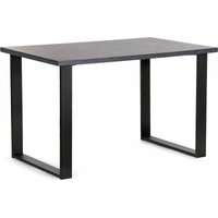 Esstisch Esszimmertisch rechteckig Loft-Stil 'ceto', Grau, laminierte Möbelplatte/Metall, Loft, 125x77x80 cm - Konsimo Esstisch Esszimmertisch rechteckig Loft-Stil 'ceto', Grau, laminierte Möbelplatte/Metall, Loft, 125x77x80 cm - Konsimo von KONSIMO