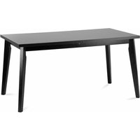 Esstisch ausziehbar bis 190cm, rechteckig rhena, Schwarz, laminierte Möbelplatte, Modern, 150-190x76,5x80 - Konsimo von KONSIMO