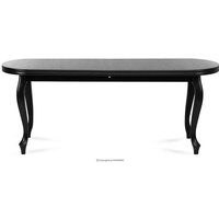 Esstisch ausziehbar bis 200cm oval altis, Schwarz, Furnier, Classic, 200-300x76,5x100 cm - Konsimo von KONSIMO