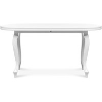 Esstisch ausziehbar bis 200cm oval 'altis', Weiß, Furnier, Classic, 200-300x76,5x100 cm - Konsimo von KONSIMO