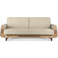 Gustavo Sofa 3-Sitzer mit Schlaffunktion, creme - Konsimo Gustavo Sofa 3-Sitzer mit Schlaffunktion, creme - Konsimo von KONSIMO