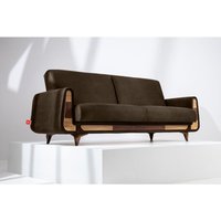 Gustavo ii Sofa 3 Personen, Braun - Konsimo von KONSIMO