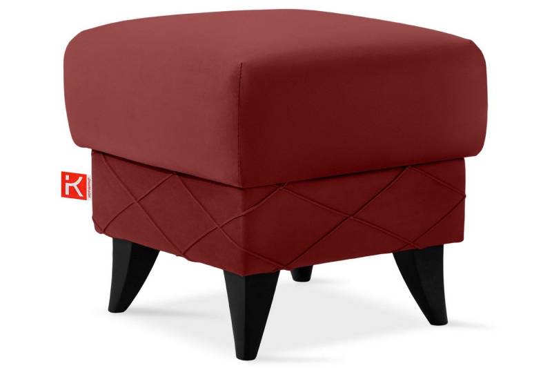 KONSIMO® Fußhocker Sitzhocker mit Stauraum GUSTAVO III, hergestellt in der EU, handgefertigt, eleganten Nähten, Polsterhocker, Elegant von KONSIMO®