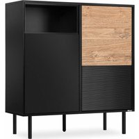 KONSIMO LOFTY Kommode Außenseiteneinlage , schwarz / Eiche natur KONSIMO LOFTY Kommode Außenseiteneinlage , schwarz / Eiche natur von KONSIMO