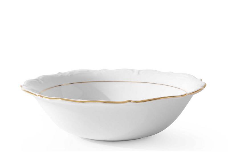 KONSIMO® Schüssel CHODZIEZ MARIA TERESA Salatschüssel, Servierschale, Porzellan, Premium-Porzellan, in zwei Größen, Handdekoration in echtem Gold von KONSIMO®