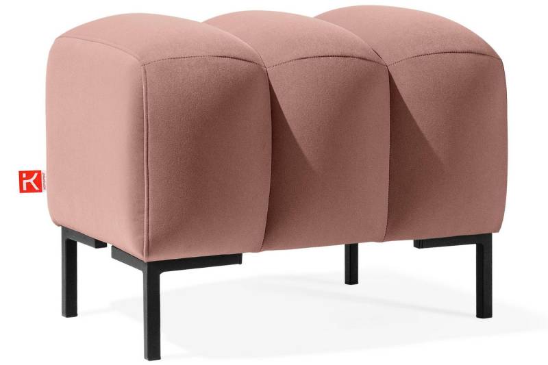 KONSIMO Sitzhocker Polsterhocker PECCO hergestellt in der EU, handgefertigt, Elegant, Massivholzrahmen von KONSIMO