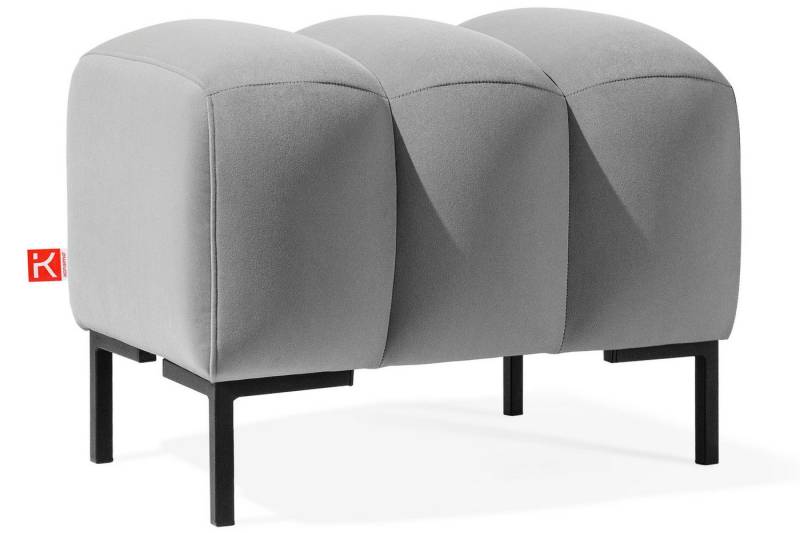KONSIMO Sitzhocker Polsterhocker PECCO hergestellt in der EU, handgefertigt, Elegant, Massivholzrahmen von KONSIMO