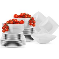 KONSIMO Tafelservice EPIRI (36-tlg.) Weiß Keramik Asian 25x21x17cm von KONSIMO
