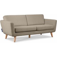 Klassische Sofas 3 Personen mit Armlehnen 'tagio', Braun, Stoff, Scandinavian, 190x80x88cm - Konsimo Klassische Sofas 3 Personen mit Armlehnen 'tagio', Braun, Stoff, Scandinavian, 190x80x88cm - Konsimo von KONSIMO