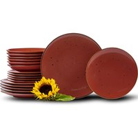Konsimo - alumina Tafelservice für 6 Personen 18 Tlg Porzellan, rot Konsimo - alumina Tafelservice für 6 Personen 18 Tlg Porzellan, rot von KONSIMO