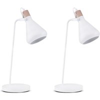 Konsimo - cortodi 2er Set Tischlampen im skandinavischen Stil, Weiß von KONSIMO