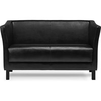 Especto Modernes Sofa 2 Sitzer, aus Kunstleder, Schwarz - Konsimo von KONSIMO