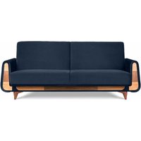 Gustavo Sofa 3-Sitzer mit Schlaffunktion, blau - Konsimo von KONSIMO