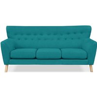 Konsimo - nebris Skandinavisches 3-Sitzer-Sofa mit Beinen, türkis Konsimo - nebris Skandinavisches 3-Sitzer-Sofa mit Beinen, türkis von KONSIMO