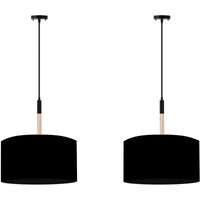 Konsimo - pliso 2er Set Hängelampen im skandinavischen Stil , Schwarz Konsimo - pliso 2er Set Hängelampen im skandinavischen Stil , Schwarz von KONSIMO