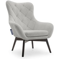 Konsimo - ramos Eleganter Sessel, mit Steppung, hellgrau Konsimo - ramos Eleganter Sessel, mit Steppung, hellgrau von KONSIMO