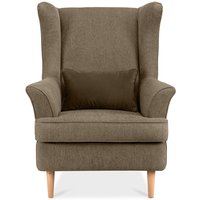 Konsimo - stralis Klassischer Ohrensessel, Velours-Bezug braun Konsimo - stralis Klassischer Ohrensessel, Velours-Bezug braun von KONSIMO