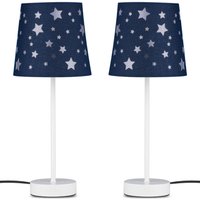 Konsimo - tati 2er Set Tischlampen, Blau von KONSIMO