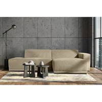 Mudi Ecksofa Rechts in moderner Optik mit hochwertigem Kaltschaum , beige - Konsimo von KONSIMO