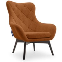 Ramos Eleganter roter Sessel mit Steppung, Erze - Konsimo Ramos Eleganter roter Sessel mit Steppung, Erze - Konsimo von KONSIMO