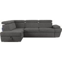 Ratlo Ecksofa , Schlaffunktion, 4 /5 Sitzer, Bettkasten, grau - Konsimo Ratlo Ecksofa , Schlaffunktion, 4 /5 Sitzer, Bettkasten, grau - Konsimo von KONSIMO