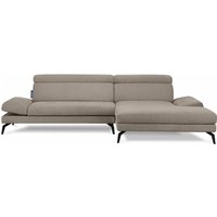 Renar Ecksofa Modern, 4 Sitzer, bewegliche Kopfstütze, graubeige - Konsimo Renar Ecksofa Modern, 4 Sitzer, bewegliche Kopfstütze, graubeige - Konsimo von KONSIMO