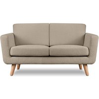 Schlafsofa mit Armlehnen 'tagio', Braun, Stoff, Scandinavian, 153x80x84 cm - Konsimo Schlafsofa mit Armlehnen 'tagio', Braun, Stoff, Scandinavian, 153x80x84 cm - Konsimo von KONSIMO