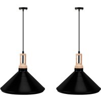 Trian 2er Set skandinavische Hängelampen , Schwarz - Konsimo von KONSIMO