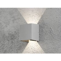 Kleine led Außenwandleuchte cremona Up and Down Höhe 13,5cm, Grau von Konstsmide