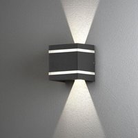 Konstsmide - led Cremona Wandleuchte in Anthrazit 2x 3W 360lm IP54 - grey von Konstsmide