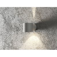 Außenwandleuchte modena runder Wandspot Up-Down, Höhe 9cm, Grau von Konstsmide