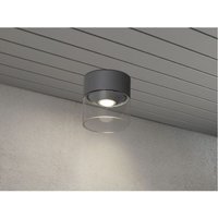 Kleine LED Außendeckenleuchte VARESE Anthrazit mit Glas Ø 11cm von KONSTSMIDE LIGHTING