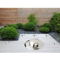 Mini Bodeneinbauspots Chrom mit Kappe Basisset 6er SET mit Trafo Ø3,5cm IP44, G4 von KONSTSMIDE LIGHTING