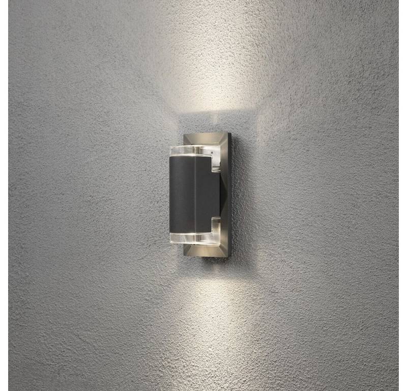 KONSTSMIDE Außen-Wandleuchte 2-flammig, Aluminium, anthrazit, GU10, IP54, wassergeschützt, G, wassergeschützt KONSTSMIDE Außen-Wandleuchte 2-flammig, Aluminium, anthrazit, GU10, IP54, wassergeschützt, G, wassergeschützt von KONSTSMIDE